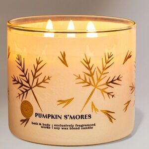 🆕BATH & BODY WORKS 3 WICK CANDLE/PUMPKIN SMORES